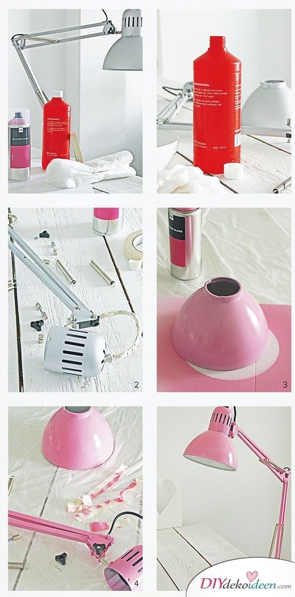15 Bastelideen DIY Lampen selber machen - DIY Tischlampe 