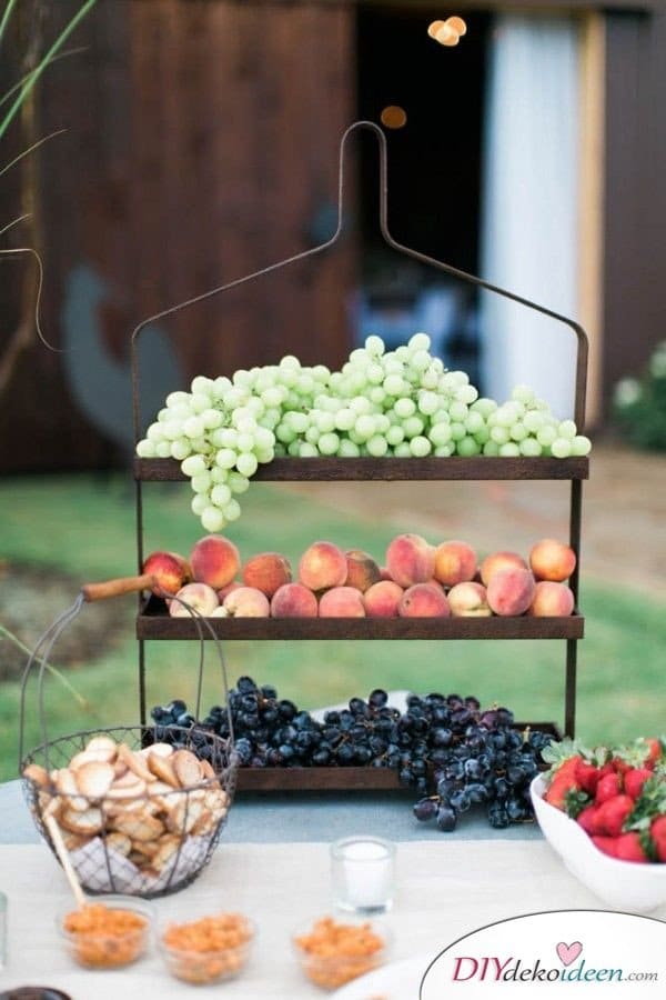 Obst Deko zur Hochzeit – Früchte Tischdeko
