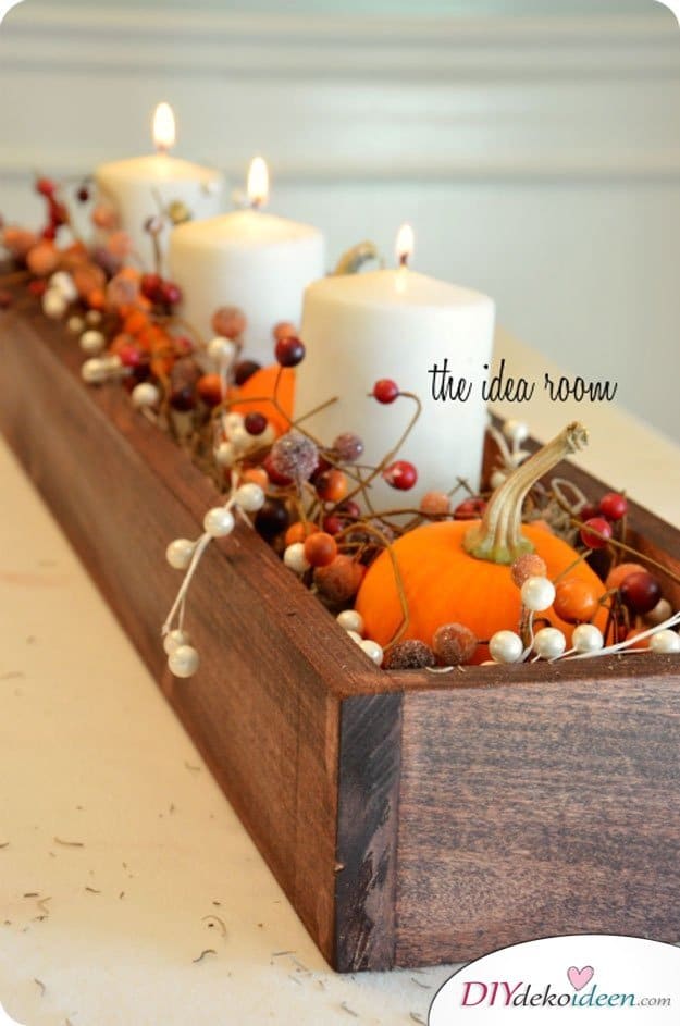 15 Herbst Tischdeko Ideen zum selber machen - mit Kürbissen dekorieren 