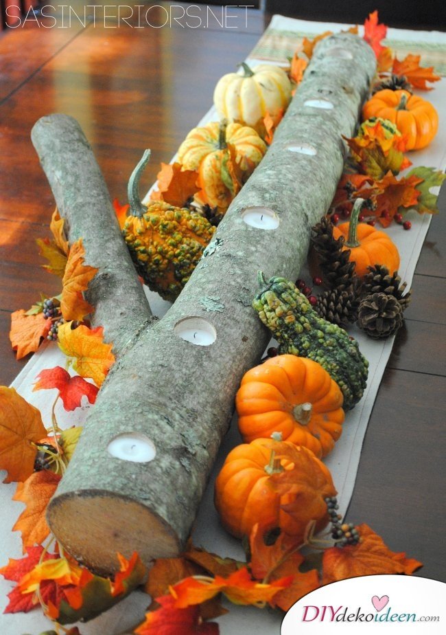 15 Herbst Tischdeko Ideen zum selber machen - Tischschmuck basteln