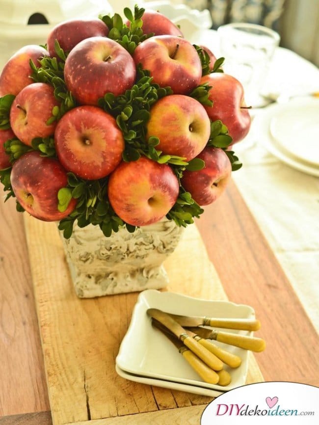 15 Herbst Tischdeko Ideen zum selber machen - Obst Tischdeko