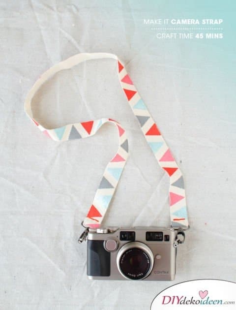 Die schönsten Ideen für günstige DIY Weihnachtsgeschenke -DIY Kameragurt