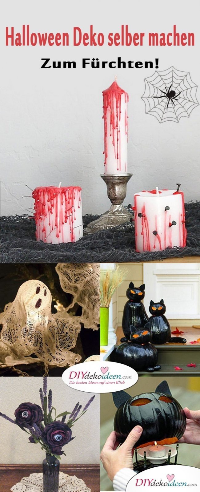     Horribly gruesome Halloween decor selber - DIY Bastelideen at Halloween 