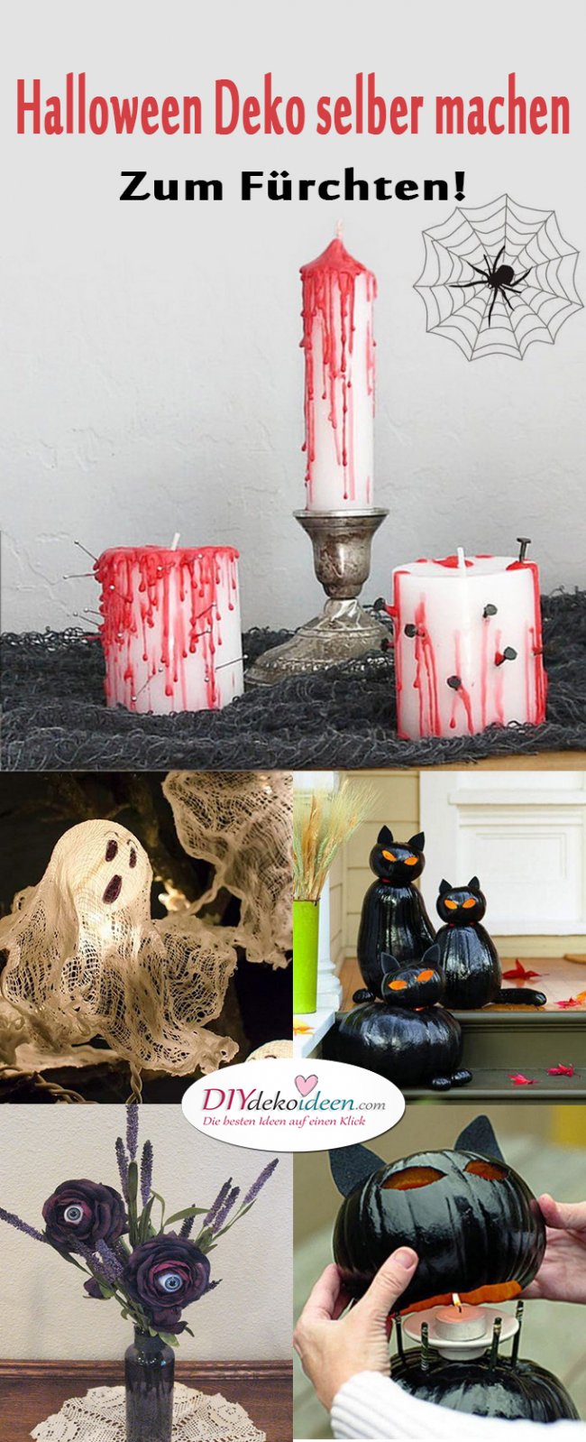  Schrecklich gruselige Halloween Deko selber machen - DIY Bastelideen zu Halloween