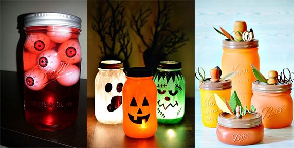 Einfache DIY Bastelideen fürs Gruselfest – Halloween Einmachgläser basteln Einfache DIY Bastelideen fürs Gruselfest – Halloween Einmachgläser basteln