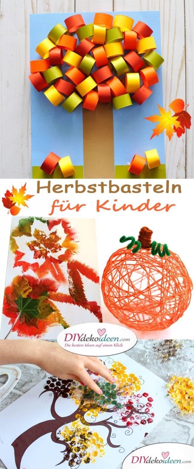   Herbstbasteln für Kinder - Leicht DIY Bastelideen, die Fun 