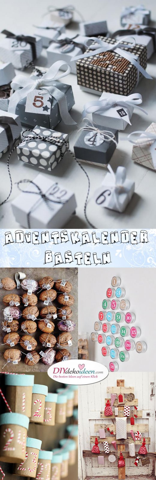 So könnt ihr einmalige Adventskalender selber basteln - 15 Ideen