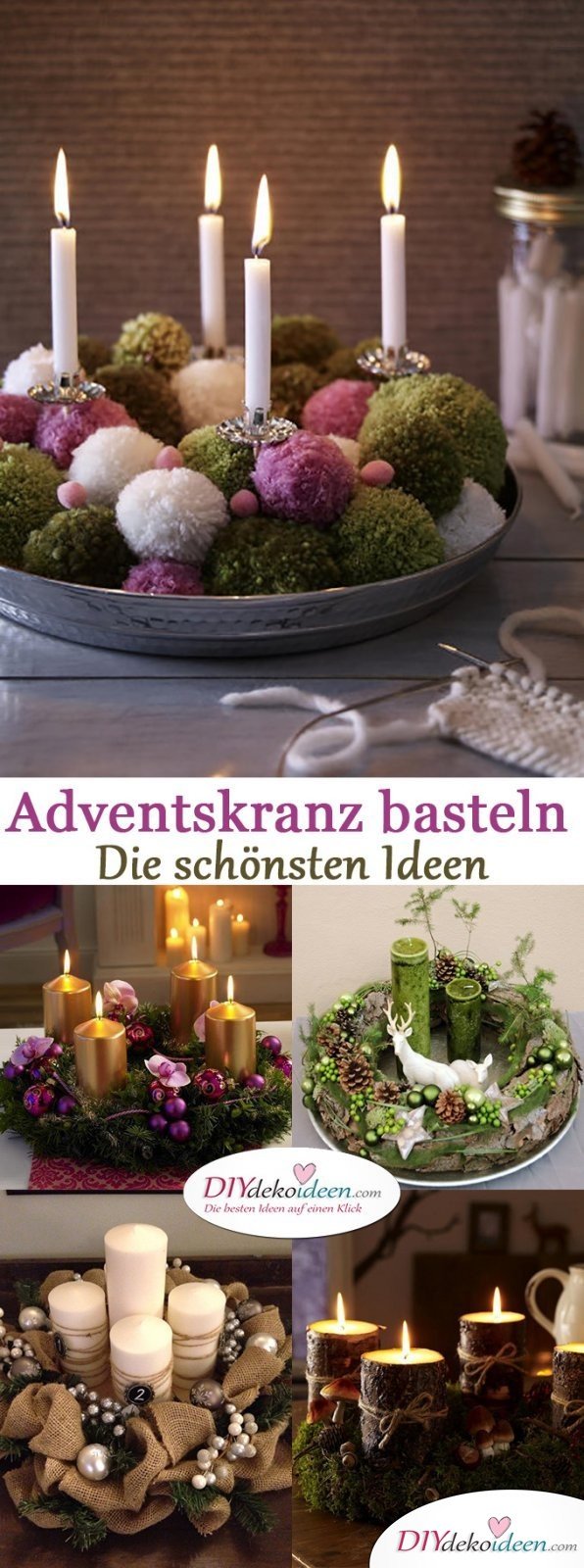   Advent wreath bastelen - The most beautiful DIY Bastideiden for Adventszeit 