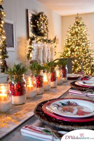   15 Tischdeko Ideen für Weihnachten - Weihnachtsdekoideen 