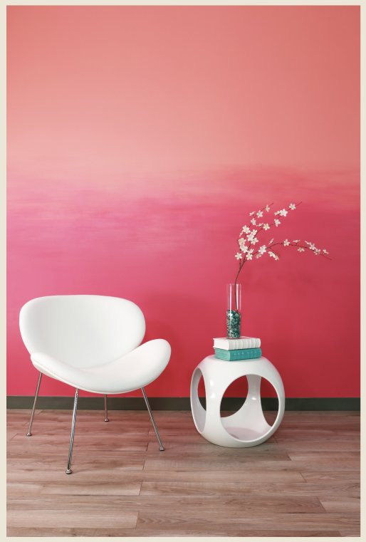 DIY Wand selber streichen - Ombre Effekt mit Pink