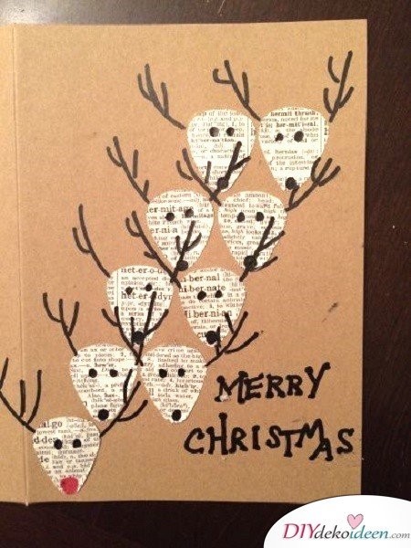 Creative Christmas cards basteln- Rudolph 