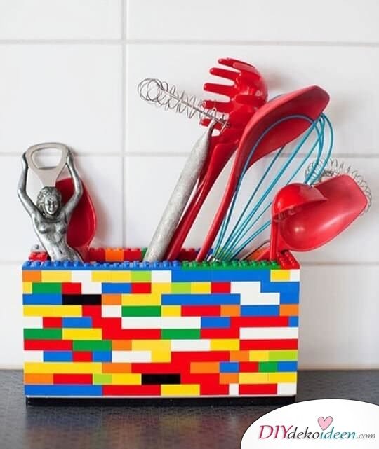 Lego als Aufbewahrung in der Küche nutzen