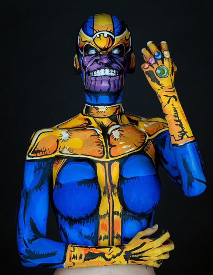 Thanos Bodypainting - Kostüm mit Wow-Effekt