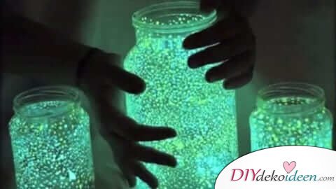 glänzendes Glas selber machen -DIY Bastelideen