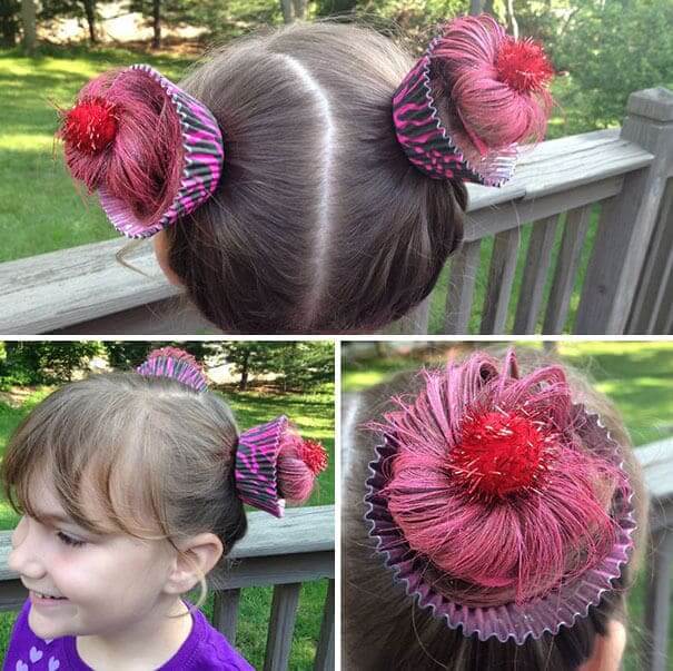 Muffin Haare - Lustige Frisur-Ideen für Mädchen - Karneval Ideen