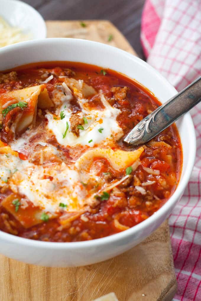 Kreative Rezeptideen - Lasagne Suppe
