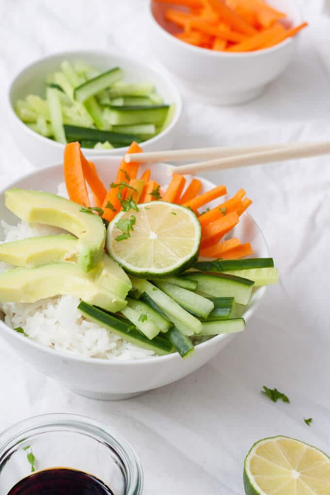 kreative vegetarische Rezepte - Sushi aus Gemüse