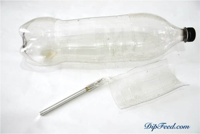 Plastikflasche für die Bastelidee nutzen