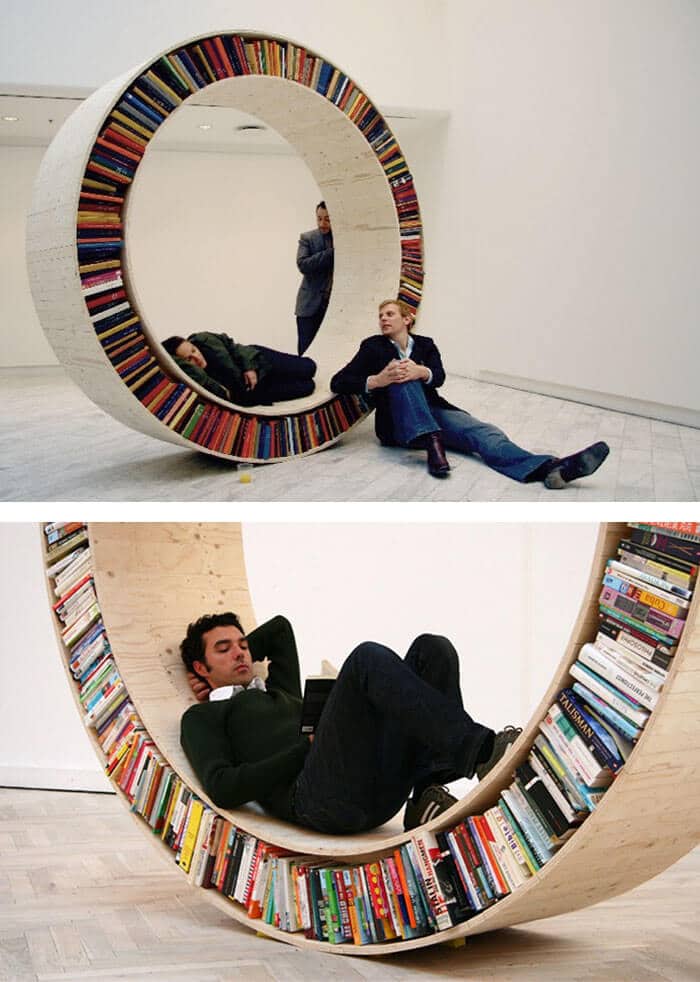Bücherregal Kreis selber bauen - DIY Möbel