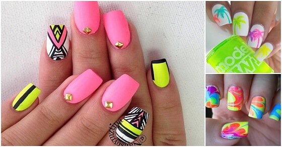 Diese Neon Nagel Designs sind cooler als irgendwelche French Nails