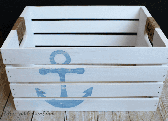 DIY Kiste mit Ankermuster - kreative Aufbewahrungsbox