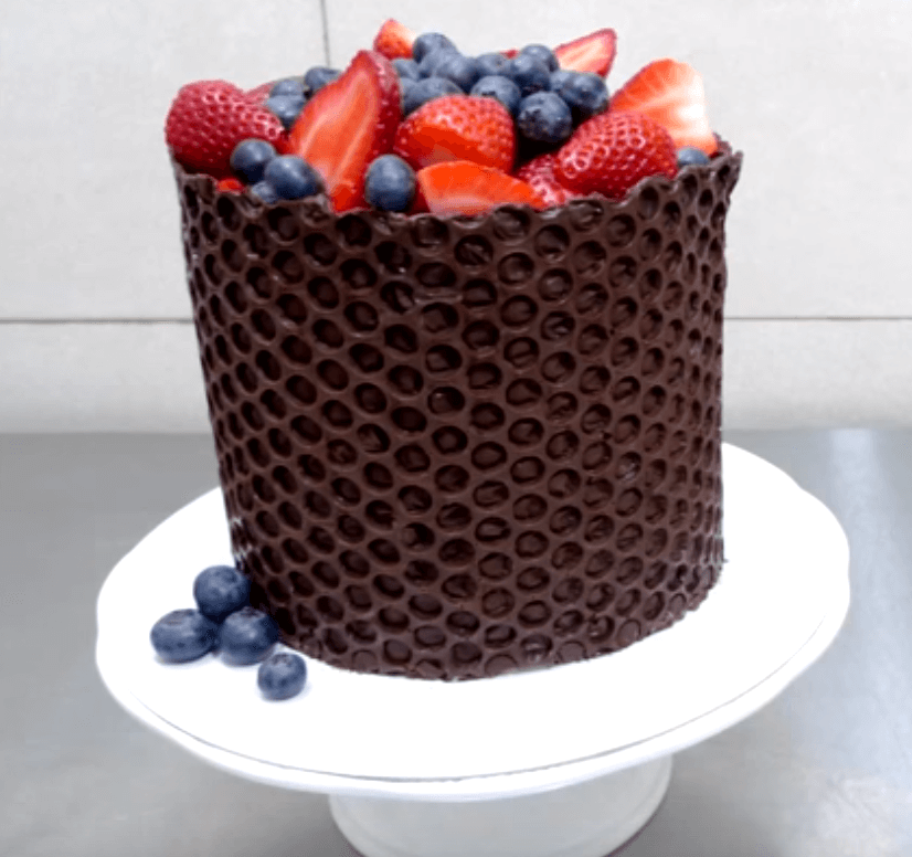 Kuchen-Deko mit Schokolade