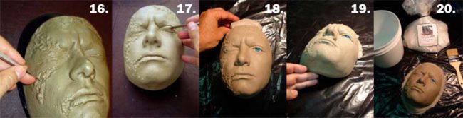Gruselige Latexmaske selber machen - Schritt 4.