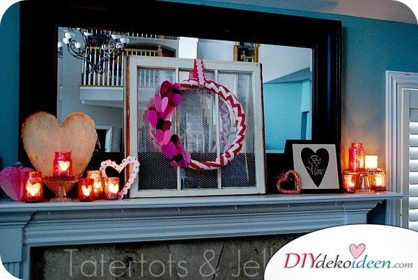 Glitzerndes Kerzenglas - DIY Bastelidee für den Valentinstag 