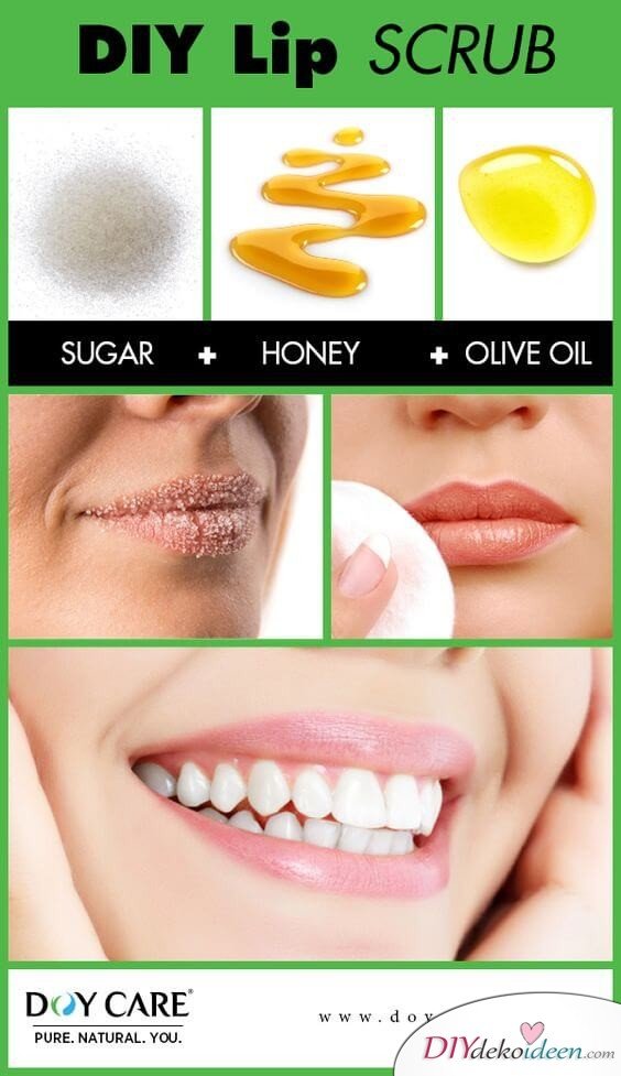 DIY Lippenpeeling - Zucker, Honig, Olivenöl