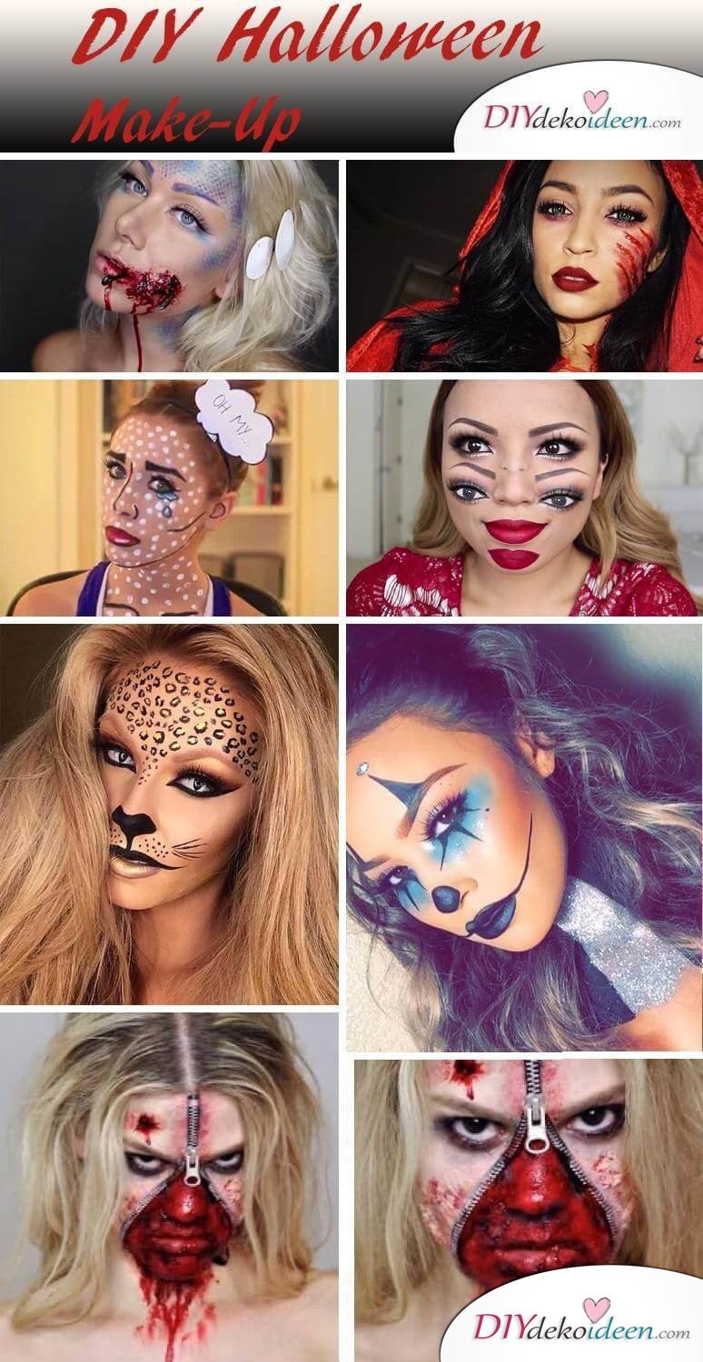 Halloween Make-Up Ideen mit Anleitungen