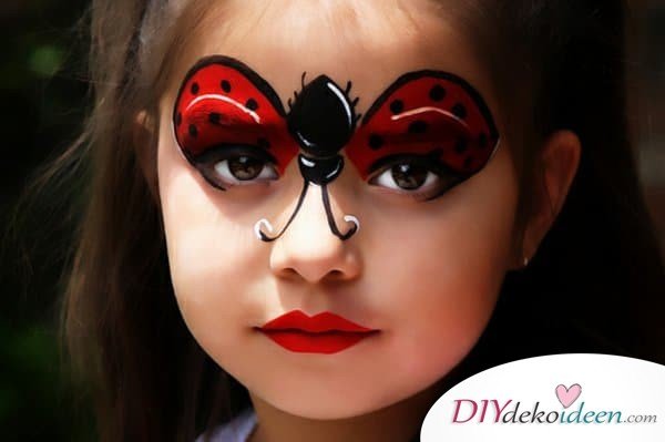  Marienkäfer- DIY Schminktipps - Ideen fürs Kinderschminken zum Karneval