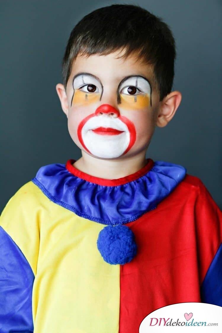 Kleiner Clown - DIY Schminktipps - Ideen fürs Kinderschminken zum Karneval