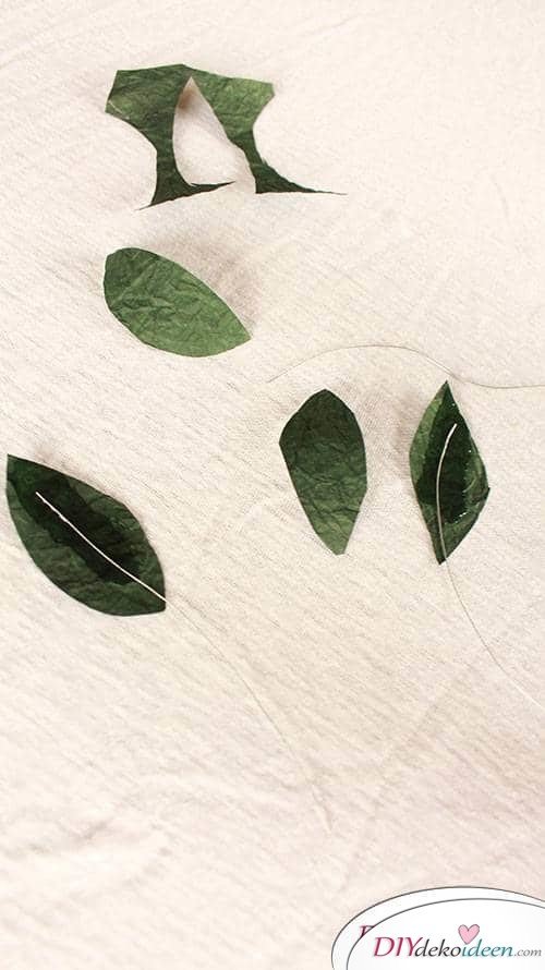 Blätter basteln aus Papier - DIY Geschenk zum Muttertag 