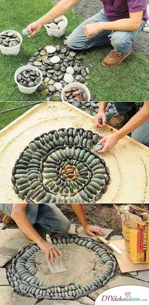 DIY Gartendeko selber machen – Steinmosaik