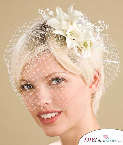 DIY Brautfrisuren für kurze Haare - Weißblond 