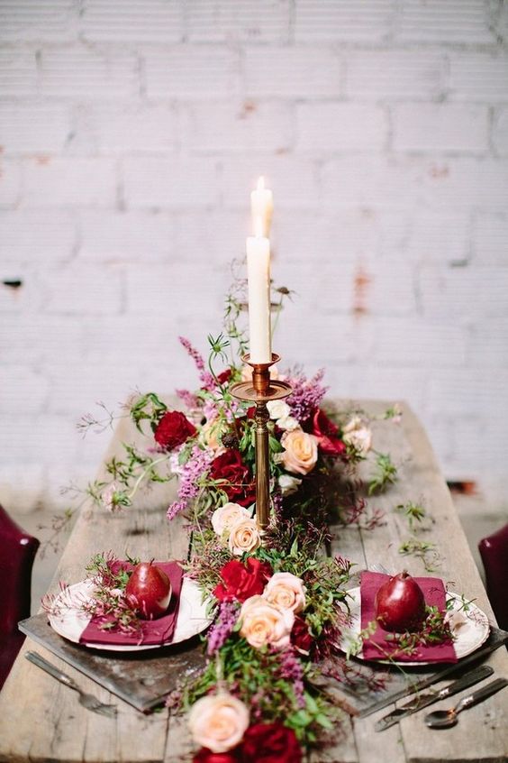 Hochzeitstischdeko Ideen - Romantische Rosendeko 