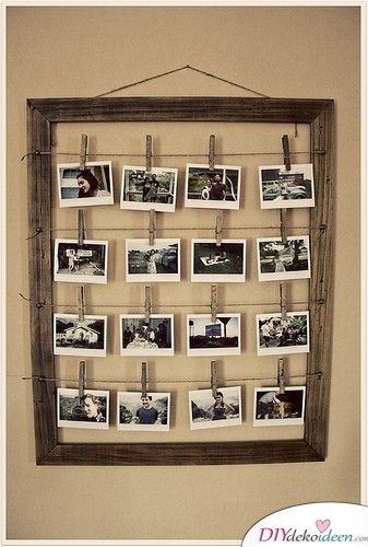 DIY Hochzeitsdekoration Bastelideen - Polaroid-Fotowand