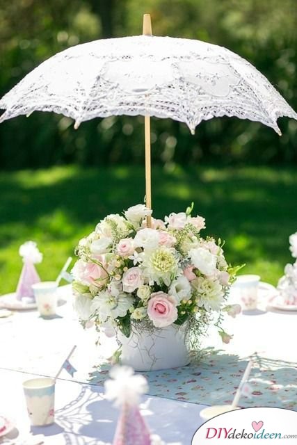 Garten Hochzeit - DIY Tischdeko
