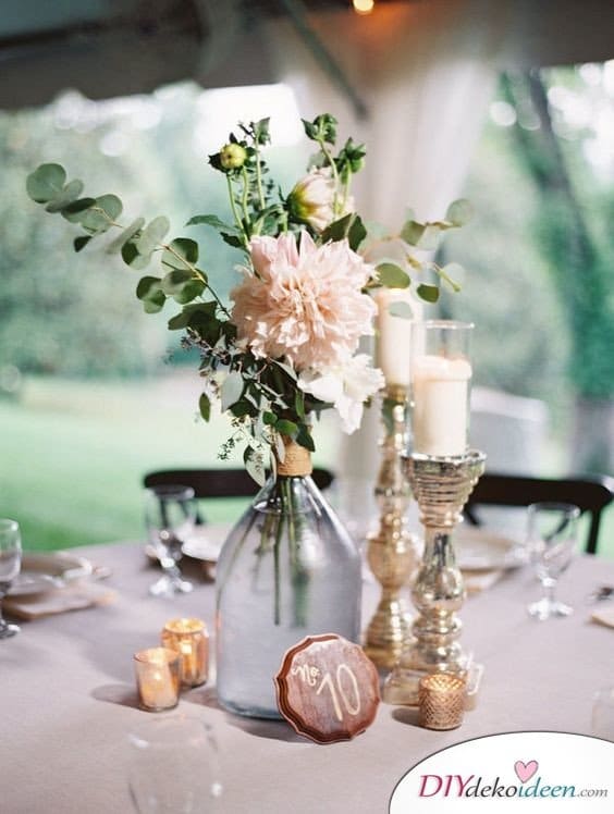 Garten Hochzeit - DIY Tisch Deko