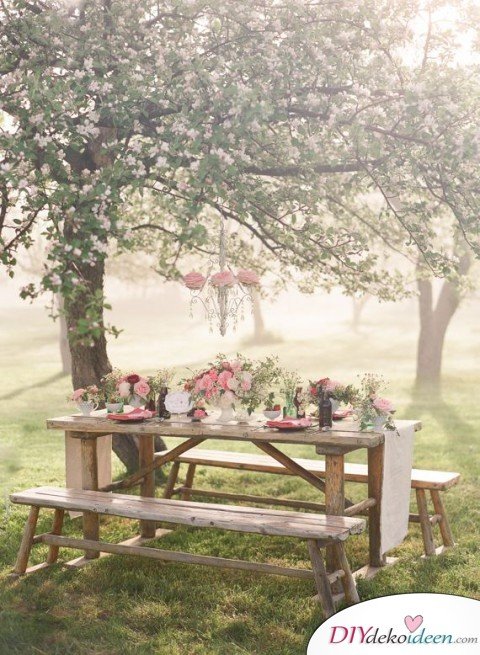 DIY Garten Hochzeit Deko - Tischdeko