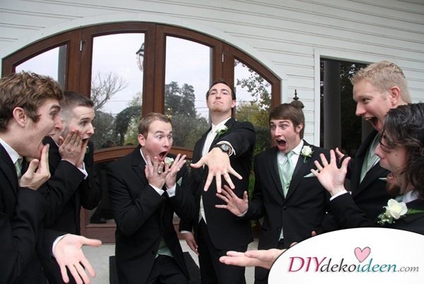 Witzige Hochzeitsfotos - Fotoideen für die Trauzeugen