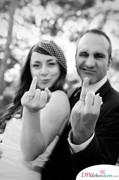 Witzige Hochzeitsfotos - Ideen fürs Fotoshooting