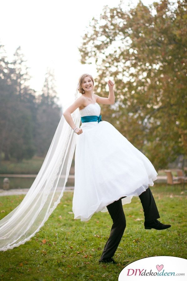 Witzige Hochzeitsfotos - Ideen für Braut und Bräutigam