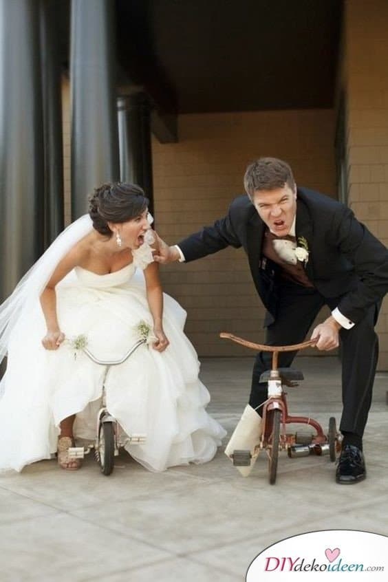  Witzige Hochzeitsfotos - Fotoideen fürs Brautpaar 