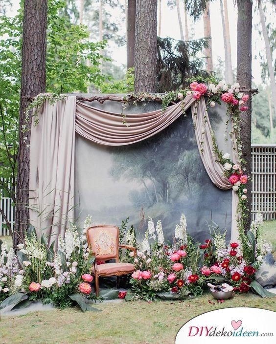 DIY Hochzeitsfoto Hintergrund - romantisch