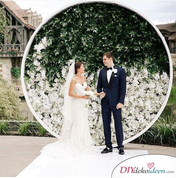 DIY Hochzeitsfoto Hintergrund - romantisch heiraten 