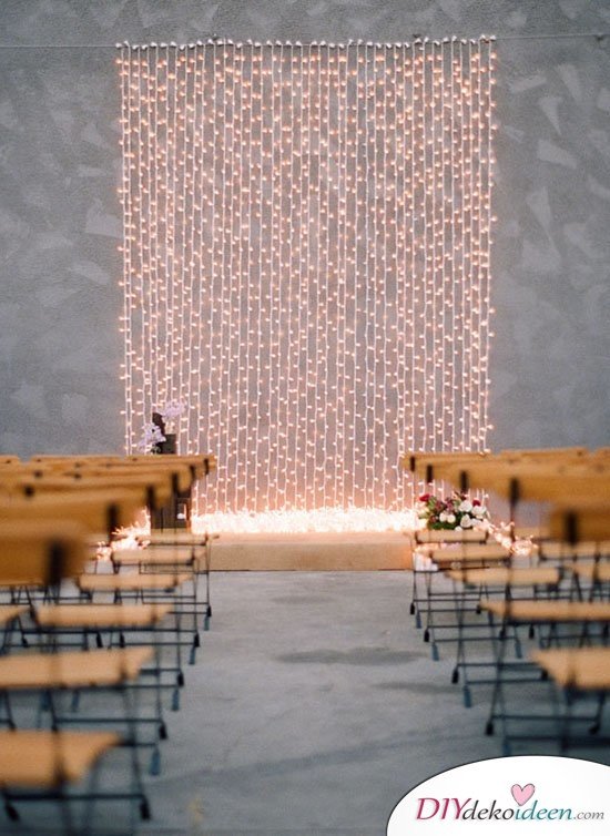 DIY Hochzeitsfoto Hintergrund - Lichterkette