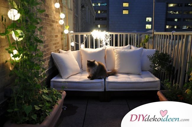Balkon gestalten - DIY Dekoideen - Sommerparty 