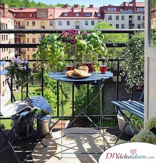 Balkon gestalten - DIY Dekoideen - Sommer