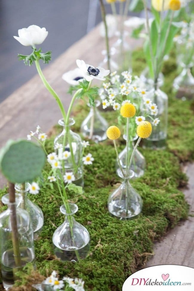 Sommertischdeko - DIY Blumendekoideen 